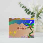 Carte Postale Arts tropicaux design, voeux (Debout devant)