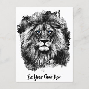 Carte Postale *~* Artsy AP23 Peinture artistique LION D'ARGENT