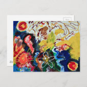 Carte Postale Artsy, art bohème abstrait (Devant / Derrière)