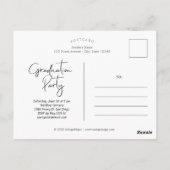 Carte Postale Artsy Doodles Graduation Faire-part (Dos)