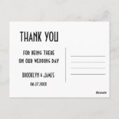 Carte Postale Artv Déco Noir Grand Gatsby Mariage Merci (Dos)