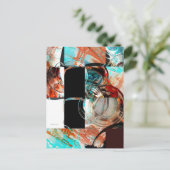 Carte Postale Artwork Abstrait numérique (Debout devant)