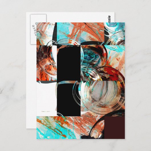 Carte Postale Artwork Abstrait numérique (Devant / Derrière)