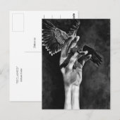 Carte Postale Artwork de doigts ailés - "Rejeté" (Devant / Derrière)