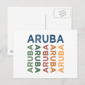 Carte Postale Aruba Cute Coloré (Devant / Derrière)
