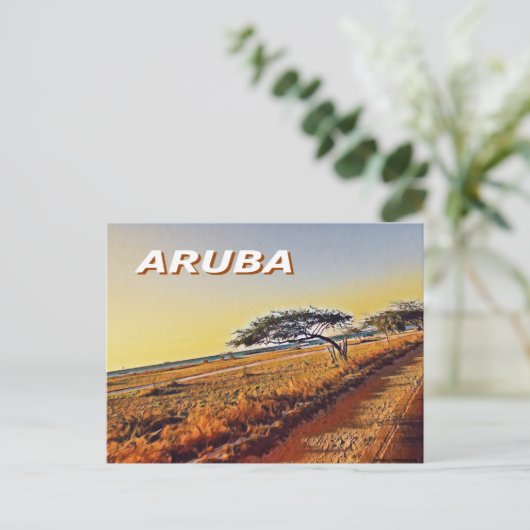 Carte Postale Aruba - Divi Divi Trees (Debout devant)