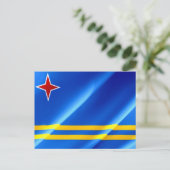 Carte Postale Aruba - Drapeau - (Debout devant)