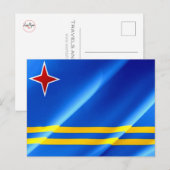 Carte Postale Aruba - Drapeau - (Devant / Derrière)