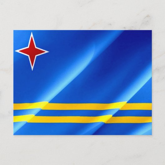 Carte Postale Aruba - Drapeau - (Devant)