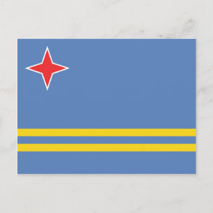 Carte Postale Aruba - Drapeau d'Aruba