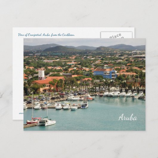 Carte Postale Aruba Marina Custom (Devant / Derrière)