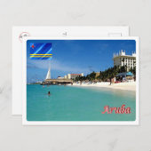 Carte Postale Aruba - Palm Beach - (Devant / Derrière)