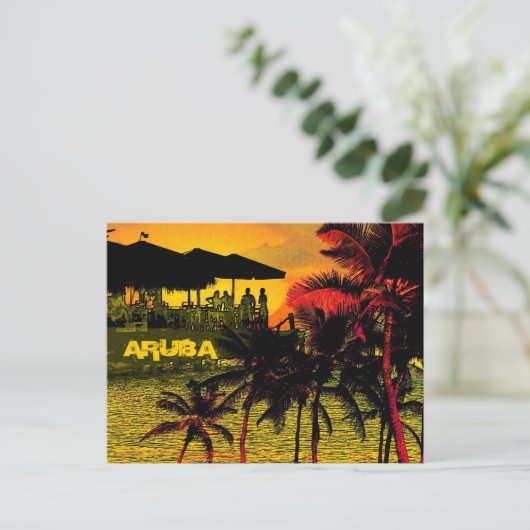 Carte Postale Aruba - plams, soleil et océan (Debout devant)