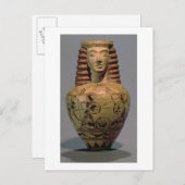 Carte Postale Aryballos Proto-Corinthien avec une tête humaine, (Devant / Derrière)