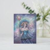 Carte Postale As de Pentacles Tarot Art par Molly Harrison (Debout devant)
