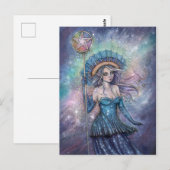 Carte Postale As de Pentacles Tarot Art par Molly Harrison (Devant / Derrière)