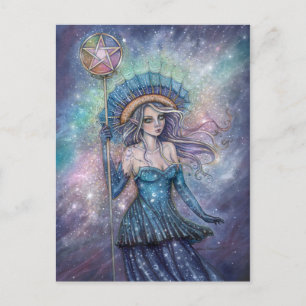 Carte Postale As de Pentacles Tarot Art par Molly Harrison