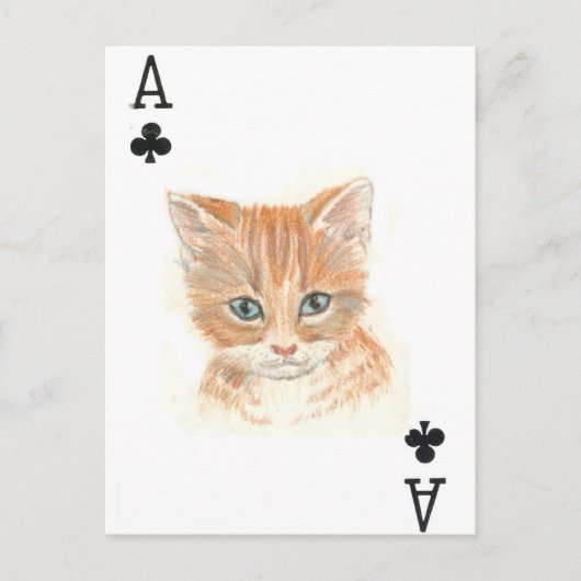 Carte Postale As des Clubs (Devant)