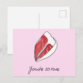 Carte Postale As-tu parlé de steak ? (Devant / Derrière)