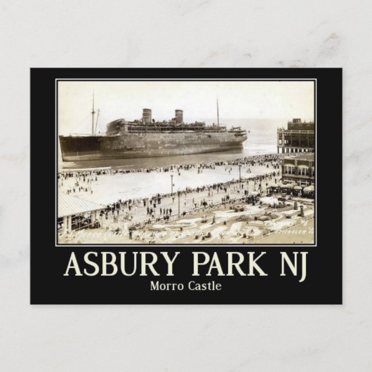 Carte Postale Asbury Park, Morro Castle, Vintage (Devant)
