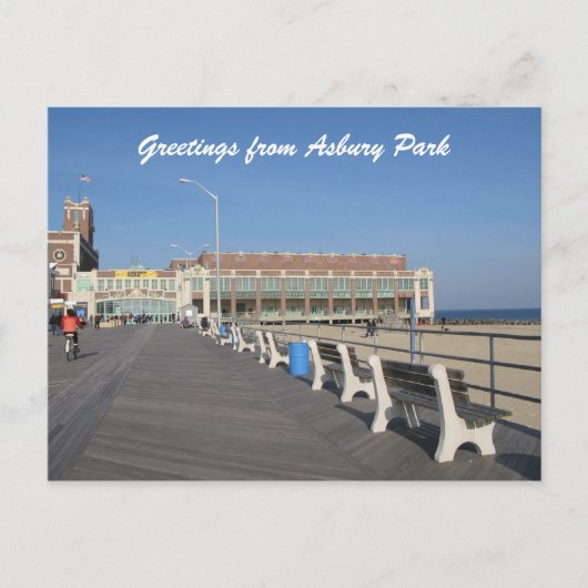 Carte Postale Asbury Park NJ Boardwalk (Devant)