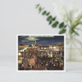 Carte Postale Asbury Park NJ Boardwalk at Night 1940 (Debout devant)