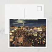 Carte Postale Asbury Park NJ Boardwalk at Night 1940 (Devant / Derrière)