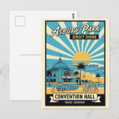 Carte Postale Asbury Park NJ Jersey Shore Retro (Devant / Derrière)