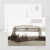 Carte Postale Ascenseur aérien BridgeDuluth Minnesota (Devant / Derrière)