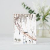 Carte Postale Ascenseur de ski (Debout devant)