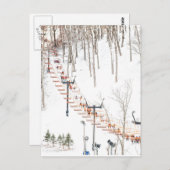Carte Postale Ascenseur de ski (Devant / Derrière)