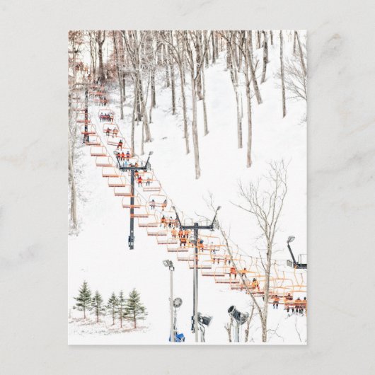 Carte Postale Ascenseur de ski (Devant)