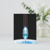 Carte Postale Ascenseur spatial futuriste (Debout devant)