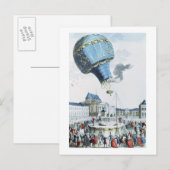 Carte Postale Ascension des frères Montgolfier montgolfière mont (Devant / Derrière)
