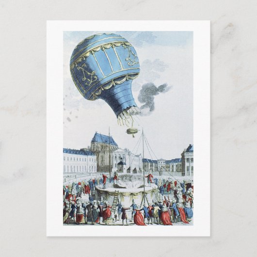 Carte Postale Ascension des frères Montgolfier montgolfière mont (Devant)