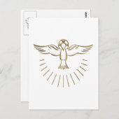 Carte Postale Ascent "3D" d'or du Saint-Esprit (Devant / Derrière)