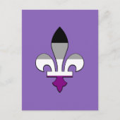 Carte postale Asexuality pride fleur-de-lis (Devant)