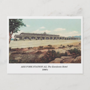 Carte Postale Ash Fork, Arizona Railway, Escalante Hotel 1900