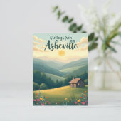 Carte Postale Asheville Blue Ridge Mountains vintage Postcard (Debout devant)