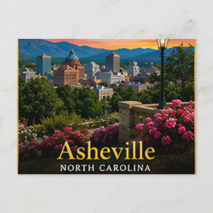 Carte Postale Asheville Caroline du Nord Montagnes Blue Ridge 🗺