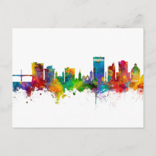 Carte Postale Asheville Caroline du Nord Skyline