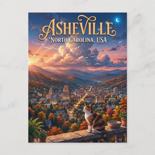 Carte Postale Asheville États-Unis (Devant)