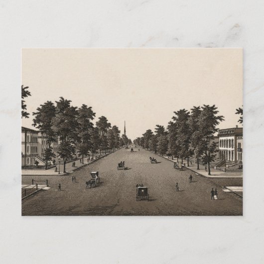 Carte Postale Ashland Avenue, Chicago (c. 1880) (Devant)