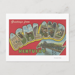 Carte Postale Ashland, Kentucky - Scènes de grandes lettres