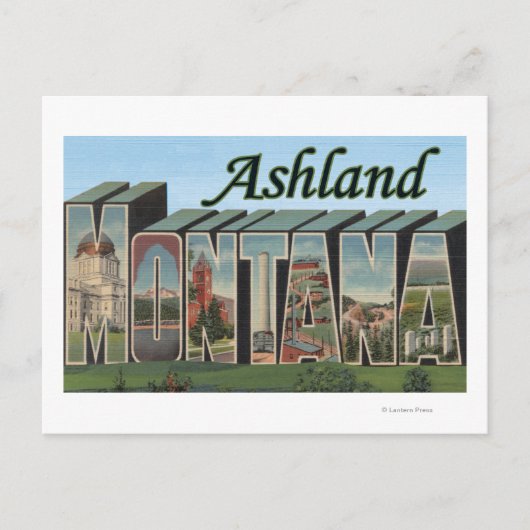 Carte Postale Ashland, Montana - Scènes de grandes lettres (Devant)