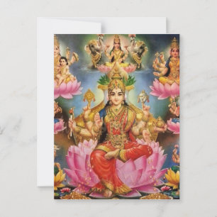 Carte Postale Ashtalakshmi - Huit formes de Lakshmi