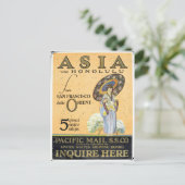 Carte Postale Asia via Honolulu from San Francisco to the Orient (Debout devant)