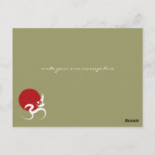 Carte Postale Asiatique Red Sun Yoga & Moderne Zen Calligraphie  (Dos)