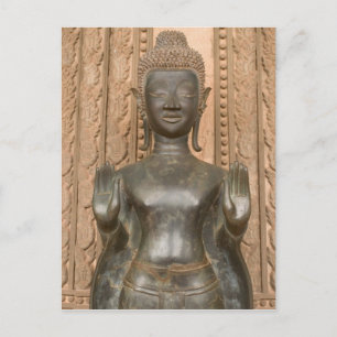 Carte Postale Asie, Laos, Vientiane, Bouddha en bronze à Hawn