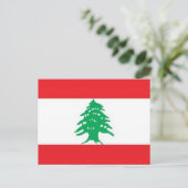 Carte Postale Asie - Liban - Drapeau - (Debout devant)